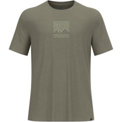Koszulka męska Odlo ASCENT SUN. SEA. MOUNTAINS. T-shirt crew neck s/s. Brązowe t-shirty męskie Odlo, m, bez wzorów, z elastanu, bez kołnierzyka. Za 239.99 zł.