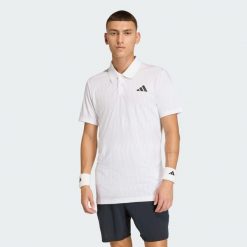 Koszulka Polo Tenisowa Climacool+ Airchill Freelift. Białe koszulki polo męskie Adidas, bez wzorów, sportowe, bez ramiączek. Za 279.00 zł.