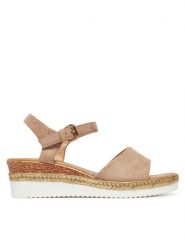 Clara Barson Espadryle WS2189-15 Beżowy. Brązowe sandały damskie Clara Barson, bez wzorów, z materiału, bez obcasa, bez zapięcia. Za 119.99 zł.