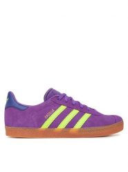 Adidas Sneakersy Gazelle JP7126 Fioletowy. Fioletowe buty sportowe dziewczęce Adidas, bez wzorów, ze skóry, bez zapięcia. Za 309.99 zł.