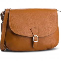 Torebka CREOLE - K10583 Koniak. Brązowe listonoszki damskie Creole, ze skóry. Za 189.00 zł.