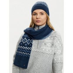 Komplet czapka i komin Guess. Niebieskie czapki i kapelusze damskie Guess, na zimę, z aplikacjami. Za 509.99 zł.