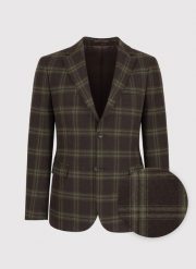 PAKO LORENTE – Brązowa marynarka męska w kratę. Brązowe marynarki męskie Pako Lorente, bez wzorów, z wełny, casualowe. Za 399.99 zł.