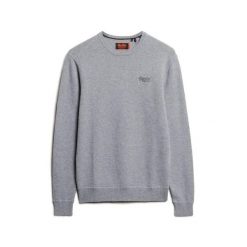 Sweter slim z okrągłym dekoltem Superdry Essential. Szare swetry przez głowę męskie Superdry., na zimę, m, bez wzorów, bez kołnierzyka. Za 284.00 zł.