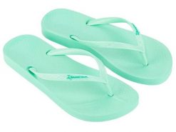 Japonki damskie Ipanema Anat. Zielone klapki damskie Ipanema, bez wzorów, z gumy, wakacyjne, bez obcasa. Za 63.99 zł.