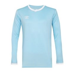 Koszulka Długo Rękawowa Umbro Mężczyzna. Niebieskie koszulki sportowe męskie Umbro, m, bez wzorów, z materiału, bez kołnierzyka, bez ramiączek, do piłki nożnej. Za 116.75 zł.