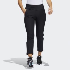 Pull-On Ankle Pants. Czarne obuwie sportowe damskie Adidas, l, bez wzorów, z materiału, na golfa. W wyprzedaży za 279.20 zł.