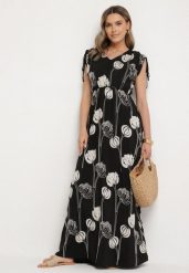 Czarna Wiskozowa Sukienka w Hafty Lumiene. Czarne sukienki damskie Born2be, na co dzień, l, bez wzorów, z wiskozy, eleganckie, bez kołnierzyka, bez ramiączek, maxi. Za 149.99 zł.