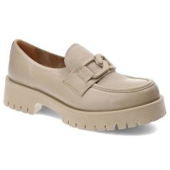 Beżowe Półbuty Lemar Damskie Eleganckie Obuwie. Brązowe mokasyny damskie Lemar, ze skóry, eleganckie. Za 289.00 zł.