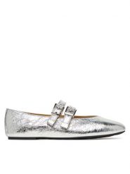 MICHAEL Michael Kors Baleriny Rowen Flex Ballet 40R6RWFP1M Srebrny. Szare baleriny damskie MICHAEL Michael Kors, bez wzorów, ze skóry, bez obcasa. Za 659.99 zł.