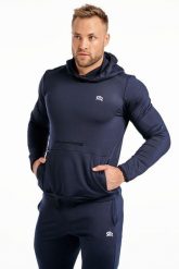 Bluza fitness z kapturem męska Rough Radical Snappy. Niebieskie bluzy męskie ROUGH RADICAL, m, bez wzorów, z dzianiny, z kapturem, do biegania. Za 149.00 zł.