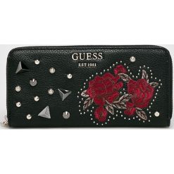 Guess Jeans - Portfel Vikky. Czarne portfele damskie Guess Jeans, z haftami, z jeansu. Za 279.90 zł.