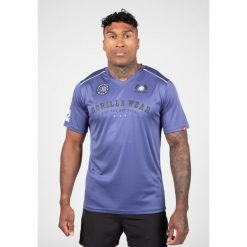 Baltimore Koszulka - Niebieski. Niebieskie koszulki sportowe męskie GORILLA WEAR, bez wzorów, bez kołnierzyka, bez ramiączek, na fitness i siłownię. Za 192.00 zł.