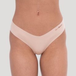 Figi damskie bezszwowe Comfy 3Pak. Brązowe figi damskie GYMBEAM, l, bez wzorów, z elastanu. Za 80.90 zł.