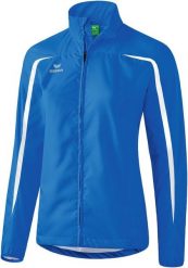 Kurtka biegowa damska Erima. Niebieskie kurtki sportowe damskie Erima, bez wzorów, z materiału, z kapturem, do biegania. Za 245.50 zł.
