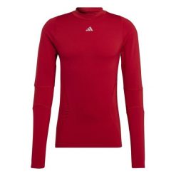 Koszulka męska adidas Techfit COLD.RDY Long Sleeve. Czerwone koszulki sportowe męskie Adidas, m, bez wzorów, bez kołnierzyka, bez ramiączek, do piłki nożnej, techfit (adidas). W wyprzedaży za 160.10 zł.