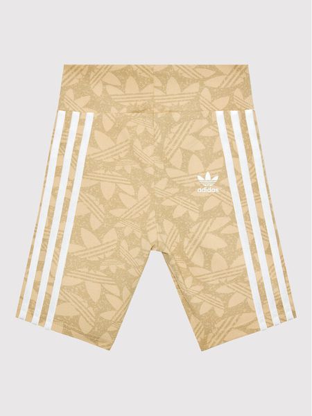 Adidas Szorty rowerowe Cycling HC7068 Beżowy Slim Fit. Brązowe spodenki dla dziewczynek Adidas, bez wzorów, z bawełny, sportowe. Za 69.99 zł.
