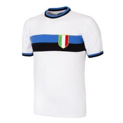 Koszulka retro piłkarska dla dorosłych - FC Internazionale 64-65 - Biały. Białe koszulki sportowe męskie COPA FOOTBALL, bez wzorów, bez kołnierzyka, bez ramiączek, do piłki nożnej. Za 298.21 zł.