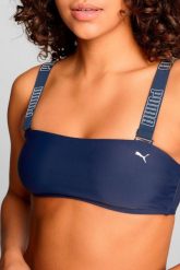 Góra od bikini Bandeau granatowa. Niebieskie bikini damskie Puma, na lato, m, bez wzorów. Za 177.90 zł.
