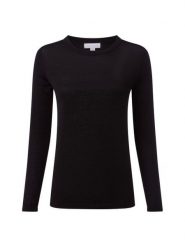 Brookshire Sweter z dzianiny merino Kobiety Wełna czarny, XXL. Czarne swetry damskie brookshire, xxl, bez wzorów, z dzianiny, klasyczne, bez kołnierzyka, bez ramiączek, bez kaptura. Za 249.95 zł.