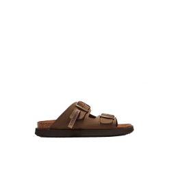 Zamszowe mule D.Franklin Vibe. Brązowe klapki damskie D.Franklin, bez wzorów, z zamszu, bez obcasa. Za 354.50 zł.