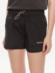 Napapijri Szorty sportowe N-Boyd NP0A4HNN Czarny Regular Fit. Czarne szorty sportowe damskie Napapijri, m, bez wzorów, z syntetyku, sportowe. Za 219.99 zł.