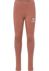 Legginsy dziewczęce Hummel Onze. Brązowe legginsy dla dziewczynek Hummel, bez wzorów, z bawełny. Za 129.50 zł.