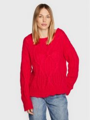 TWINSET Sweter 222TT3340 Czerwony Relaxed Fit. Czerwone swetry damskie Twinset, m, bez wzorów, z syntetyku, bez kołnierzyka, bez ramiączek, bez kaptura. Za 1,769.00 zł.