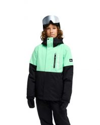 Kurtka śniegowa techniczna dla Chłopcy TITANO 10K Zielony. Zielone kurtki i płaszcze dla chłopców Quiksilver, bez wzorów, z materiału, bez kaptura. Za 519.99 zł.