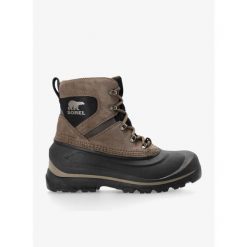 Buty zimowe męskie Sorel Buxton Lace Boot WP. Czarne trekkingi męskie Sorel, na zimę, trekkingowe. Za 424.99 zł.