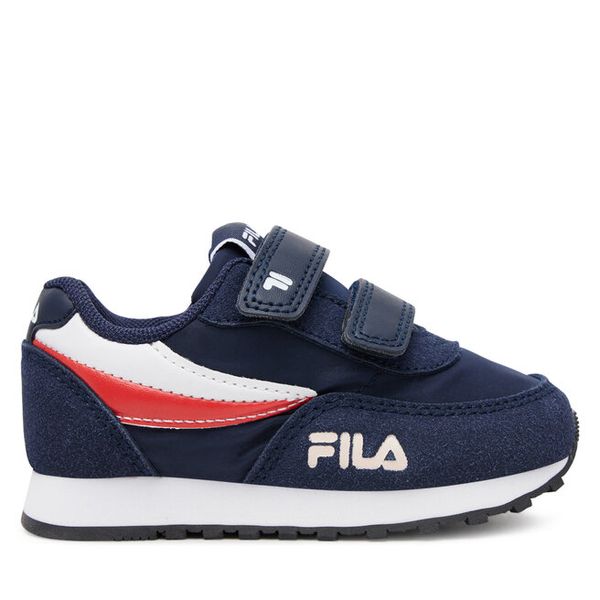 Sneakersy Fila. Niebieskie trampki i tenisówki chłopięce Fila, bez wzorów, bez zapięcia. Za 99.99 zł.