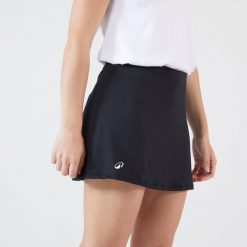 Spódniczka tenisowa damska Artengo Dry Essential 100. Czarne spódnice damskie KUIKMA, m, bez wzorów, z materiału, sportowe, mini, sportowe. Za 49.99 zł.