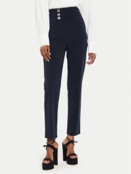 Rinascimento Spodnie materiałowe CFC0119756003 Granatowy Regular Fit. Niebieskie spodnie materiałowe damskie Rinascimento, l, bez wzorów, z materiału. Za 219.99 zł.