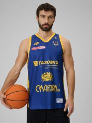 4F Koszulka meczowa replika wyjazdowa z sezonu 2025/26 męska 4F x Stal Ostrów - granatowa M. Niebieskie koszulki sportowe męskie 4f, m, bez wzorów, z materiału, bez kołnierzyka. Za 219.99 zł.