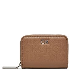 Portfel Calvin Klein. Brązowe portfele damskie Calvin Klein, bez wzorów. Za 159.99 zł.