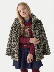Guess Futro J6BL24 K6683 Beżowy Regular Fit. Brązowe kurtki i płaszcze dla dziewczynek Guess, z aplikacjami, z futra, bez kaptura. Za 434.99 zł.