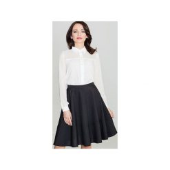Spódnica K055 Czarny. Czarne spódnice damskie Lenitif, w paski. Za 89.00 zł.