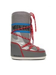 Moon Boot Śniegowce Mb Icon Space Racing 80D1403030 Szary. Szare buty zimowe dziewczęce Moon Boot, bez wzorów, z materiału, bez zapięcia. Za 919.00 zł.