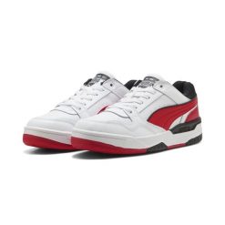 Sneakersy unisex Rebound Retro PUMA White For All Time Red Black. Białe obuwie sportowe damskie Puma, bez wzorów, z syntetyku, do koszykówki. Za 359.00 zł.