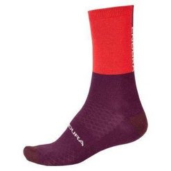 Skarpety Endura Baa Baa Merino Winter. Czerwone skarpety męskie ENDURA, bez wzorów. Za 69.99 zł.