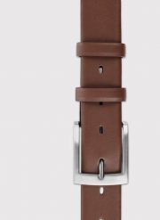 PAKO LORENTE - Brązowy skórzany pasek męski. Brązowe paski damskie Pako Lorente, bez wzorów, ze skóry. Za 149.99 zł.