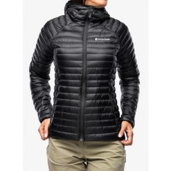 Kurtka puchowa damska Montane Anti-Freeze Lite Hoodie. Czarne kurtki damskie Montane, xl, bez wzorów, z puchu, bez kaptura. Za 743.99 zł.