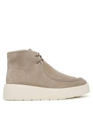 Calvin Klein Trzewiki Flatf Lace Up Apr Cut Boot HW0HW03273 Beżowy. Brązowe botki damskie Calvin Klein, ze skóry, bez obcasa, na płaskiej podeszwie, bez zapięcia. Za 699.99 zł.