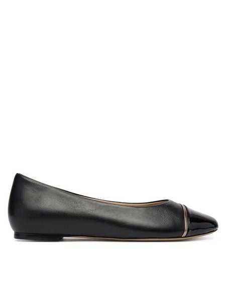 Caprice Baleriny 9-22107-46 Czarny. Czarne baleriny damskie Caprice, bez wzorów, ze skóry, bez obcasa. Za 203.99 zł.