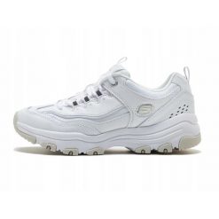Buty na co dzień damskie SKECHERS ICONIC skóra. Białe obuwie sportowe damskie Skechers, bez wzorów, ze skóry, trekkingowe, Skechers Sport. Za 215.00 zł.