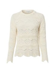 Marie Lund sweter z grubej dzianiny Kobiety Bawełna biały, XXL. Białe swetry damskie Marie Lund, xxl, bez wzorów, z bawełny, eleganckie, bez kołnierzyka, bez ramiączek, bez kaptura. Za 129.95 zł.
