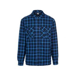 Trespass Rapeseed - Męska koszula w ciemnoniebieską kratkę. Czarne koszule męskie Trespass, m, bez wzorów, sportowe, bez kołnierzyka, bez ramiączek. W wyprzedaży za 202.40 zł.