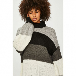 Vero Moda - Sweter. Szare swetry damskie Vero Moda, z dzianiny. Za 169.90 zł.