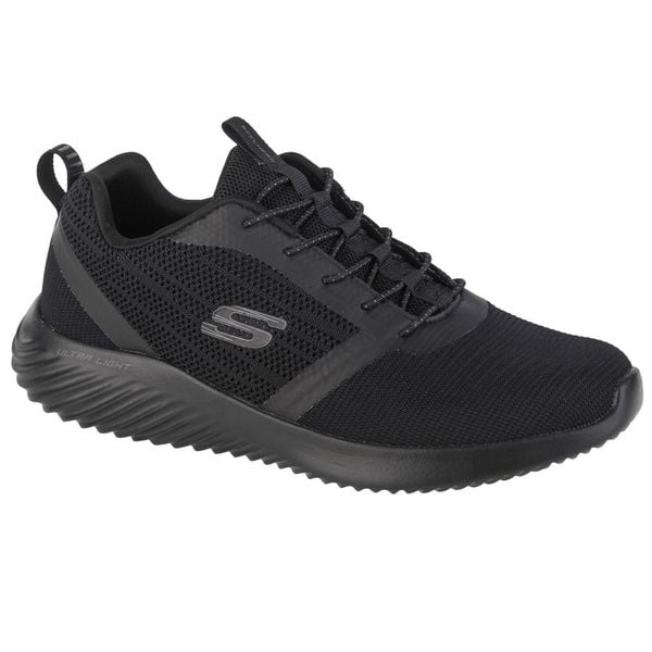 Buty sportowe Sneakersy męskie, Skechers Bounder. Czarne buty sportowe męskie Skechers, bez zapięcia, trekkingowe. Za 288.00 zł.