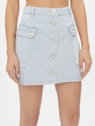 Custommade Spódnica jeansowa Riana 999448941 Błękitny Regular Fit. Niebieskie spódnice damskie Custommade, xs, bez wzorów, z bawełny. Za 1,069.00 zł.